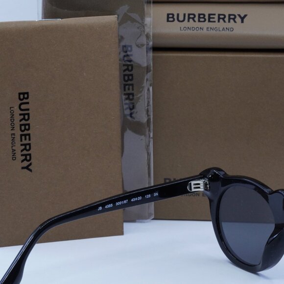 Burberry Kids JB4355 300187 Round Sunglasses - Black/Dark Grey - Picture 8 of 9